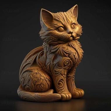 3D модель Фолдекс кошка (STL)